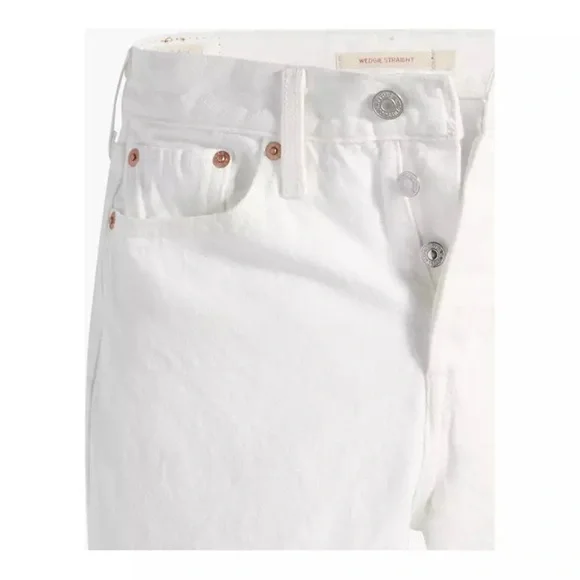 Levi’s Wedgie Straight Fit Women’s Jeans | White | 0 Short W25 L28 - Picture 2 of 7